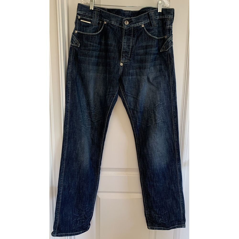 Sean John Vintage Clayton Button Fly Streetwear‎ Jeans Blue Size 36